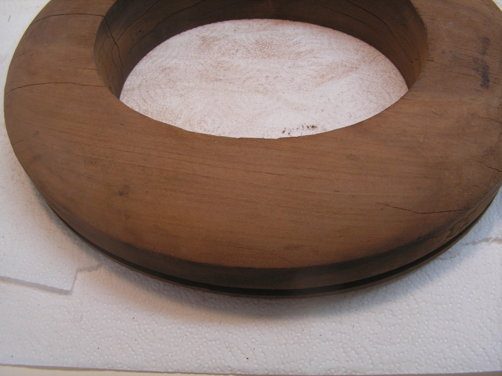 Antique Wooden Block Hat Brim Mold Millinery Form 32 6 3/4 2 5/8? 11" 12 5/8"