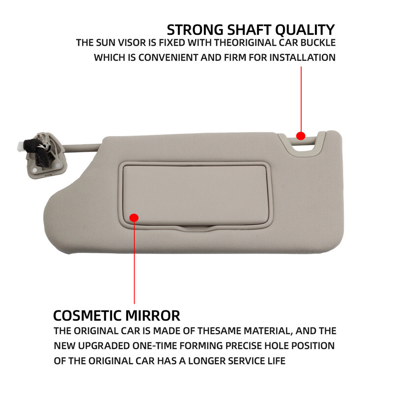 1 Pair Beige Sun Visor Driver & Passenger w/ Light For Nissan Altima 2013-2018