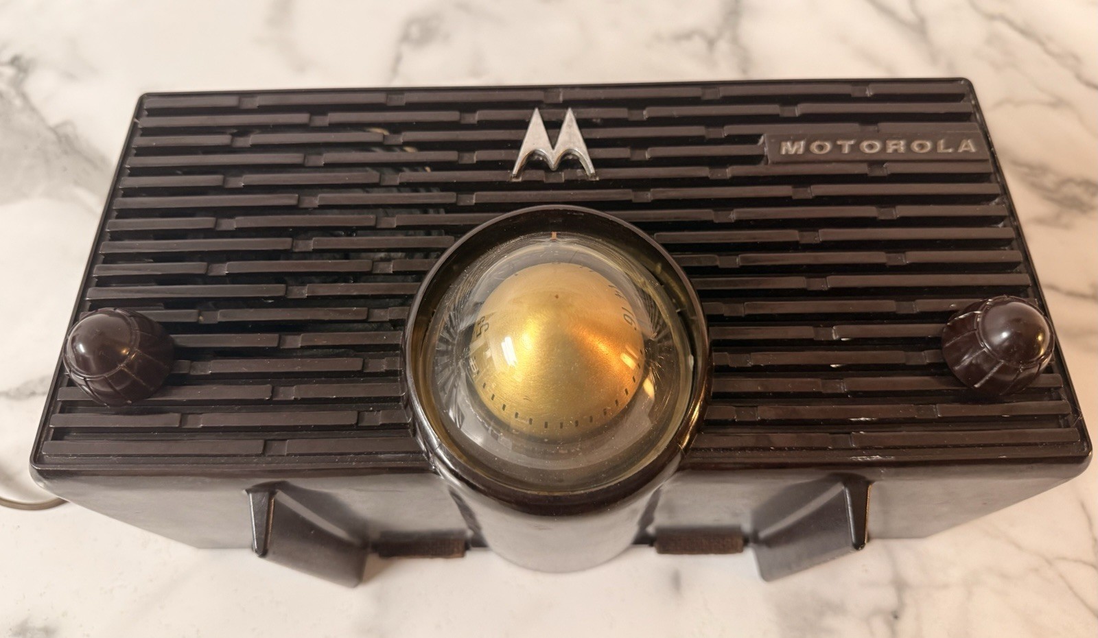 Vintage 1955 Motorola Tube Radio Model 56H MCM Atomic Era See Video USA Model