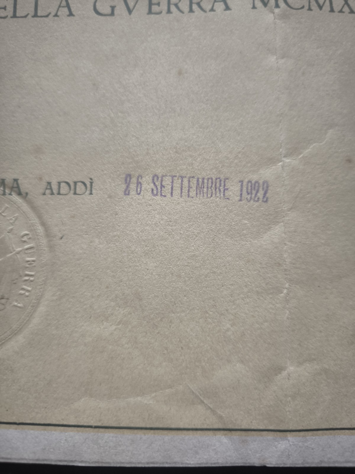 Ww1 Italian Carso-Isonzo Victory Medals with Award Reali Carabinieri Captain