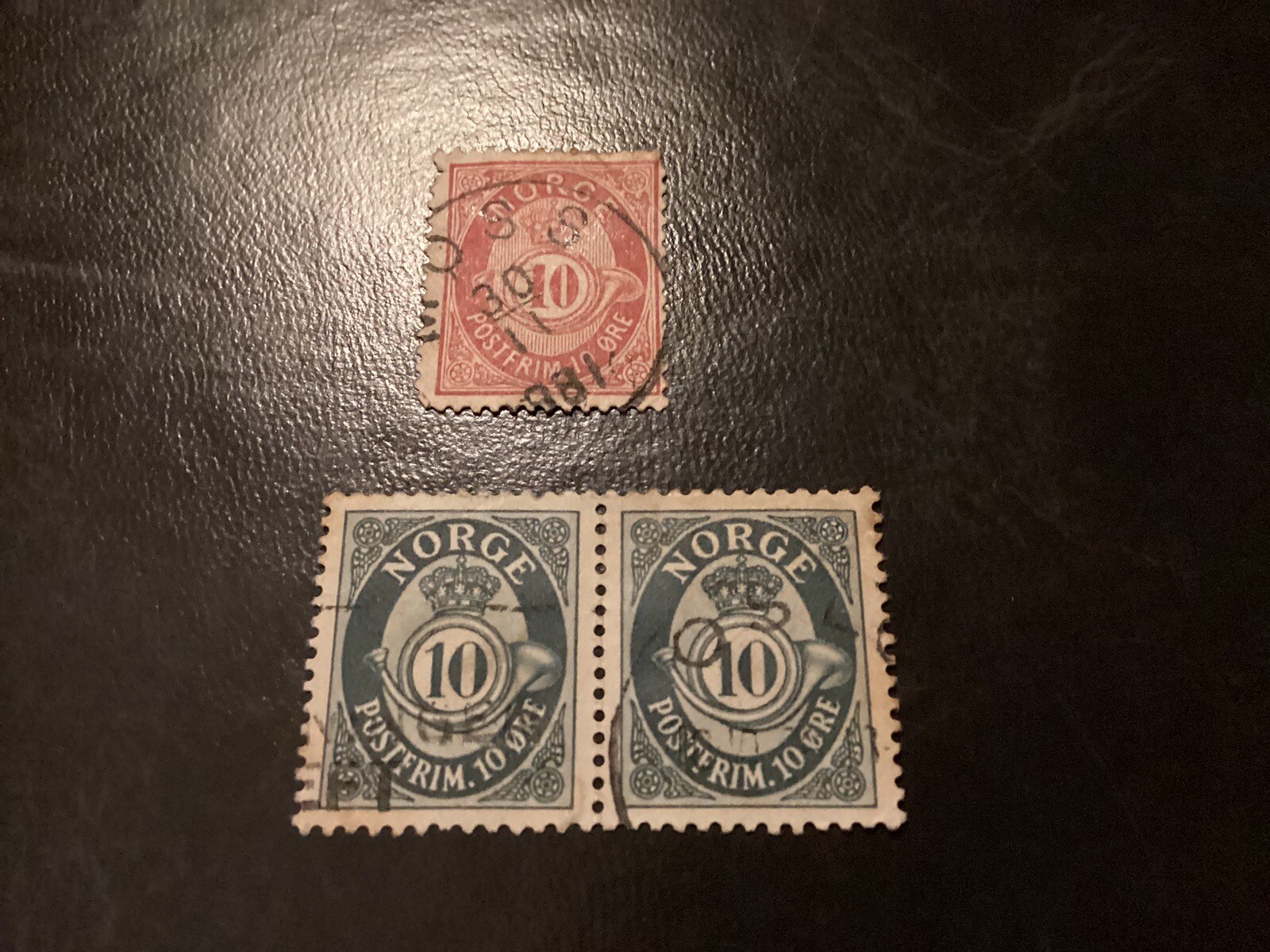 NORGE POSTFRIM - 10 ORE - x2 ( Pair In ‘ Blue Colour ‘ )