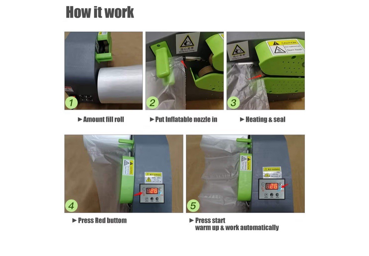 Air Cushion Machine Portable 12 M/Min Speed Air Pillow Machine - **READ**