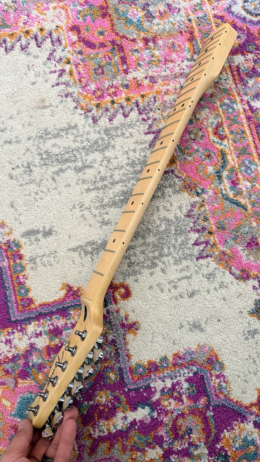 Fender Squier Telecaster Neck Maple Fretboard - Updated Logo& Amber Nitro Relic