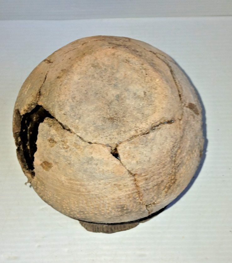 Pre-Columbian Native American Indian Mississippian Partial Pottery Jar Artifact