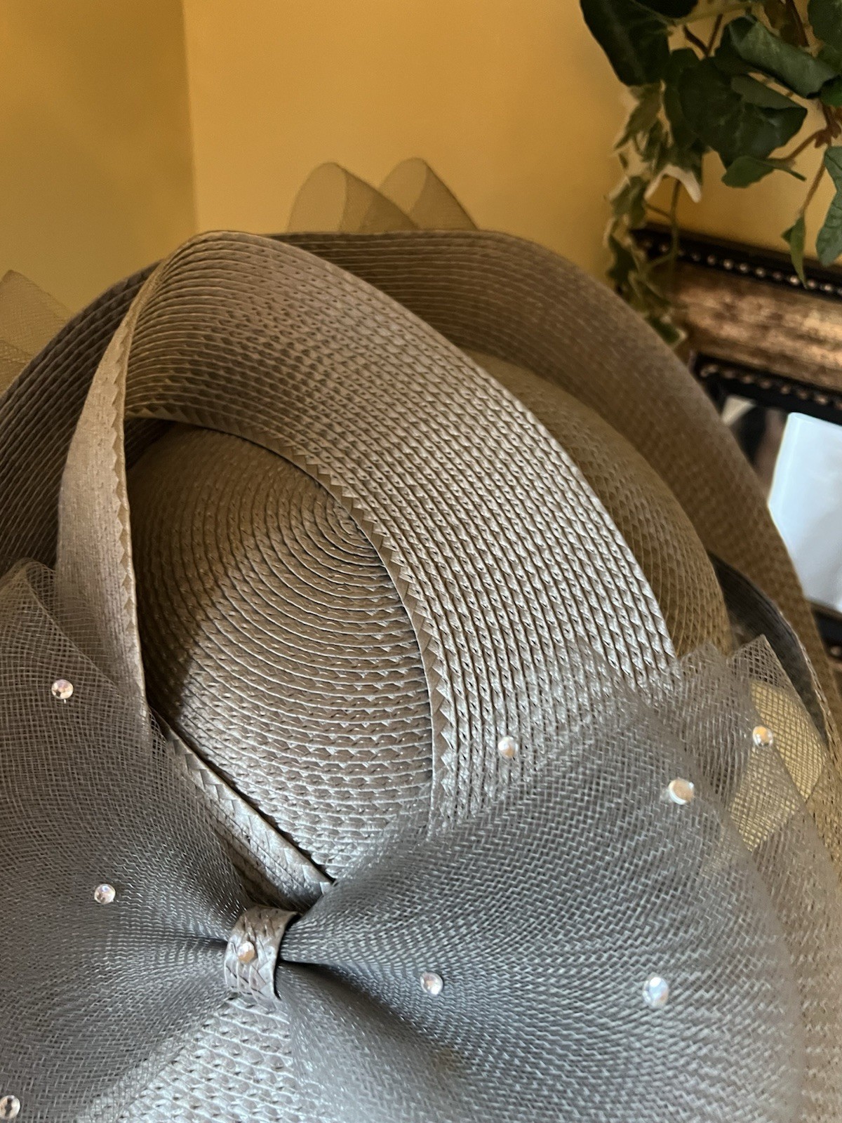 Gray Church Derby Hat Wedding Made USA Ann Marie