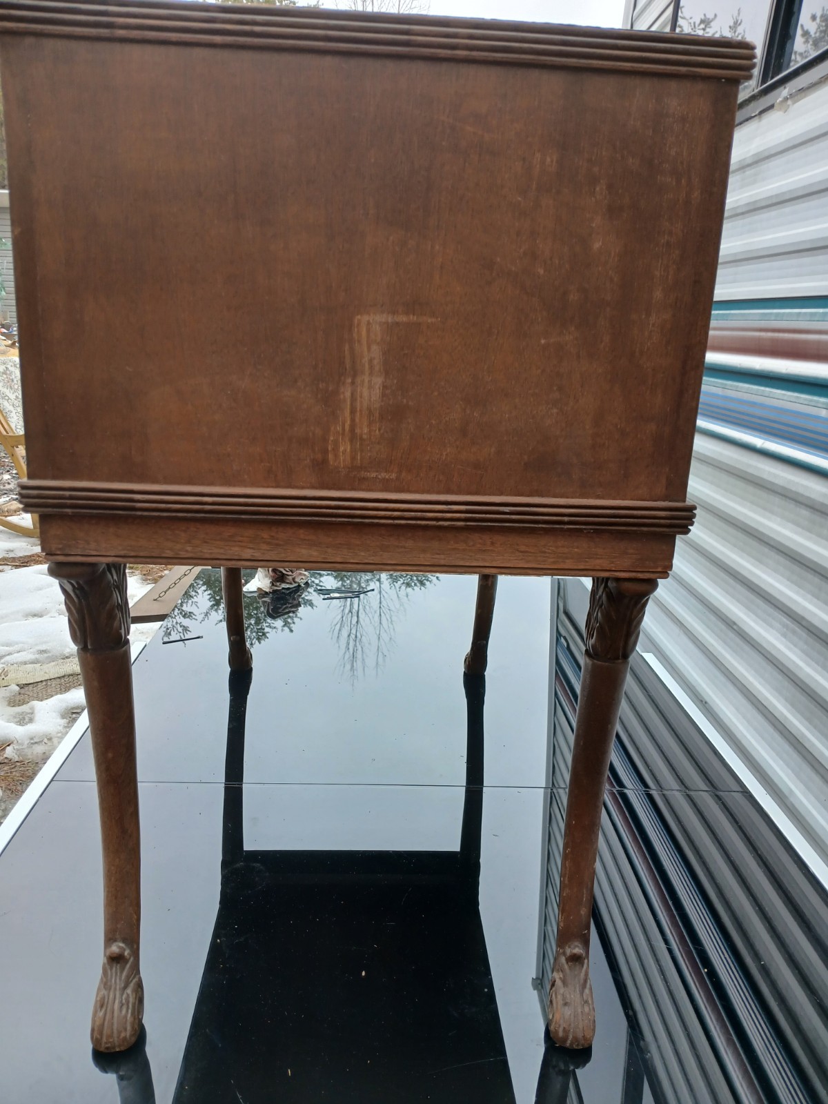 Vintage Townsend Grand Rapids French Provincial Leather Top