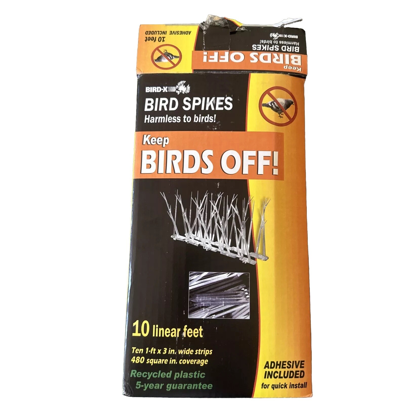 Birds Off! Plastic Polycarbonate Bird Spikes Kit 10 Feet NEW. PRICE DROP!