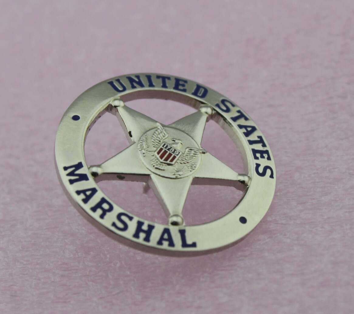 US MARSHAL Lapel Hat Pin-Silvery