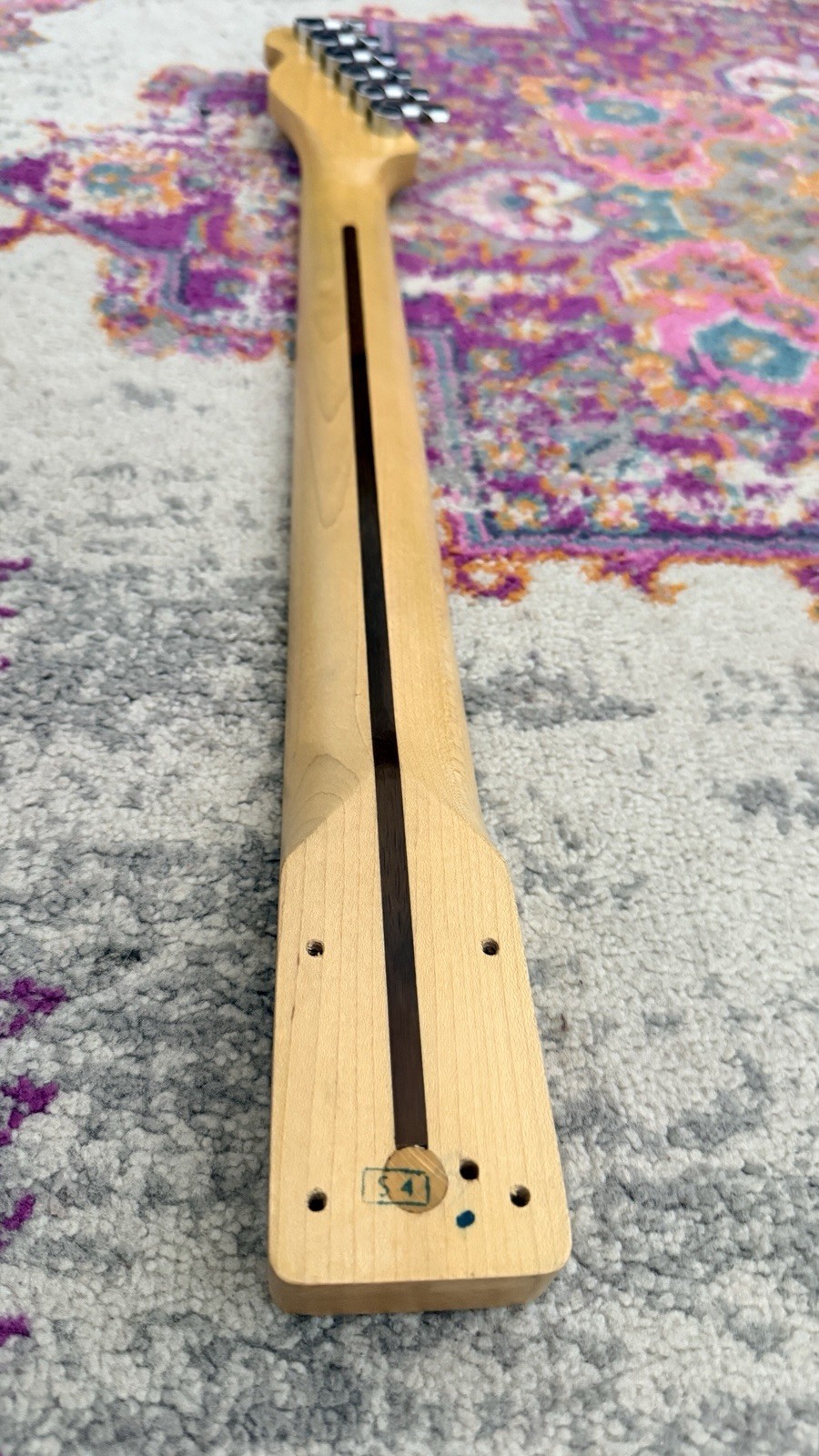 Fender Squier Telecaster Neck Maple Fretboard - Updated Logo& Amber Nitro Relic