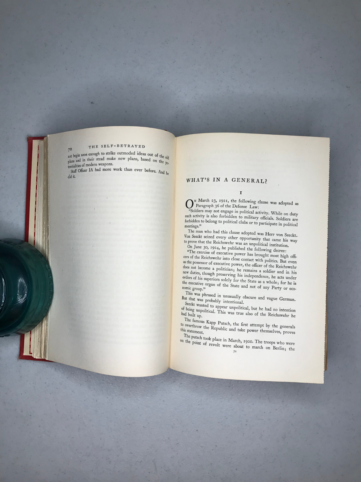 The Self-Betrayed 1942 Curt Riess HC Putnam WWII Europe History VG