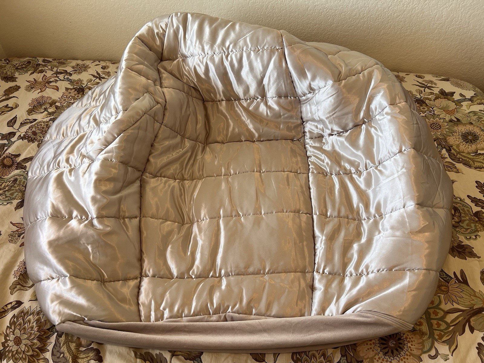 New Pottery Barn Teen Champagne Puffer Bean Bag Chair Slipcover Only