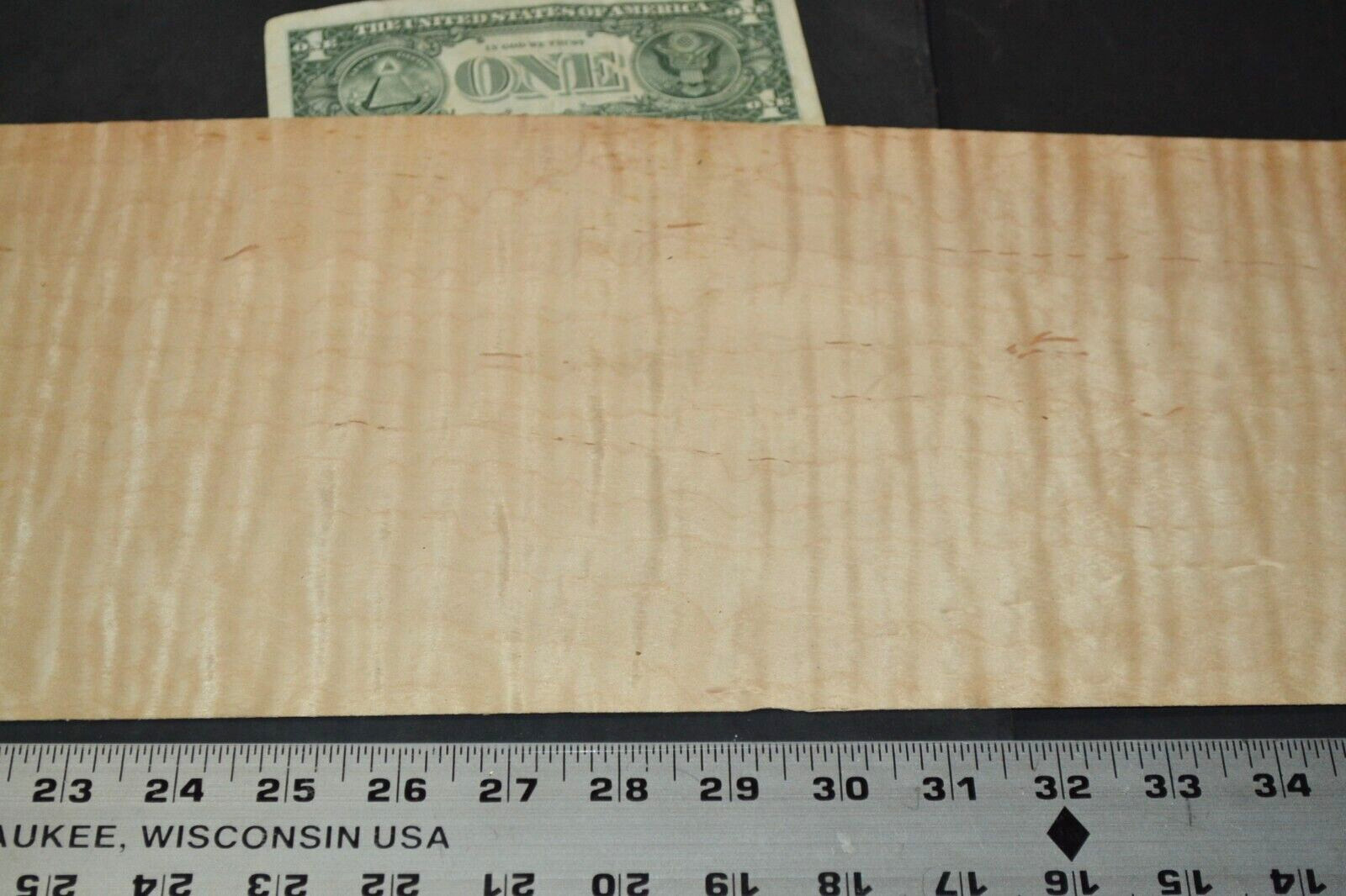 Flame Maple Raw Wood Veneer Sheet 7 x 58 inches 1/42nd M4672-89