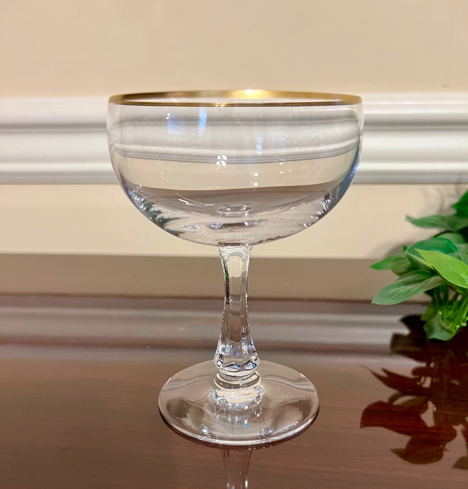 Vintage 18 Pc. Set of Fostoria CLASSIC GOLD Water Wine Champagne Glasses Stems