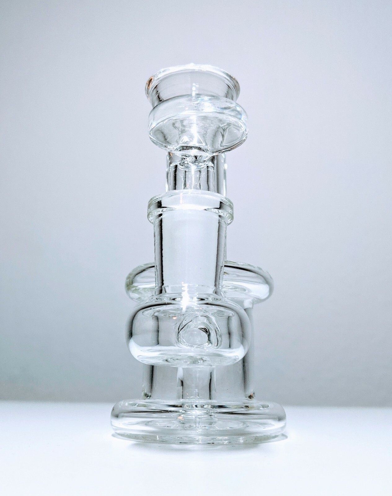 4.5" Mini Glass Bong Diffused Perc Premium Quality Water Pipe Hookah Bubbler