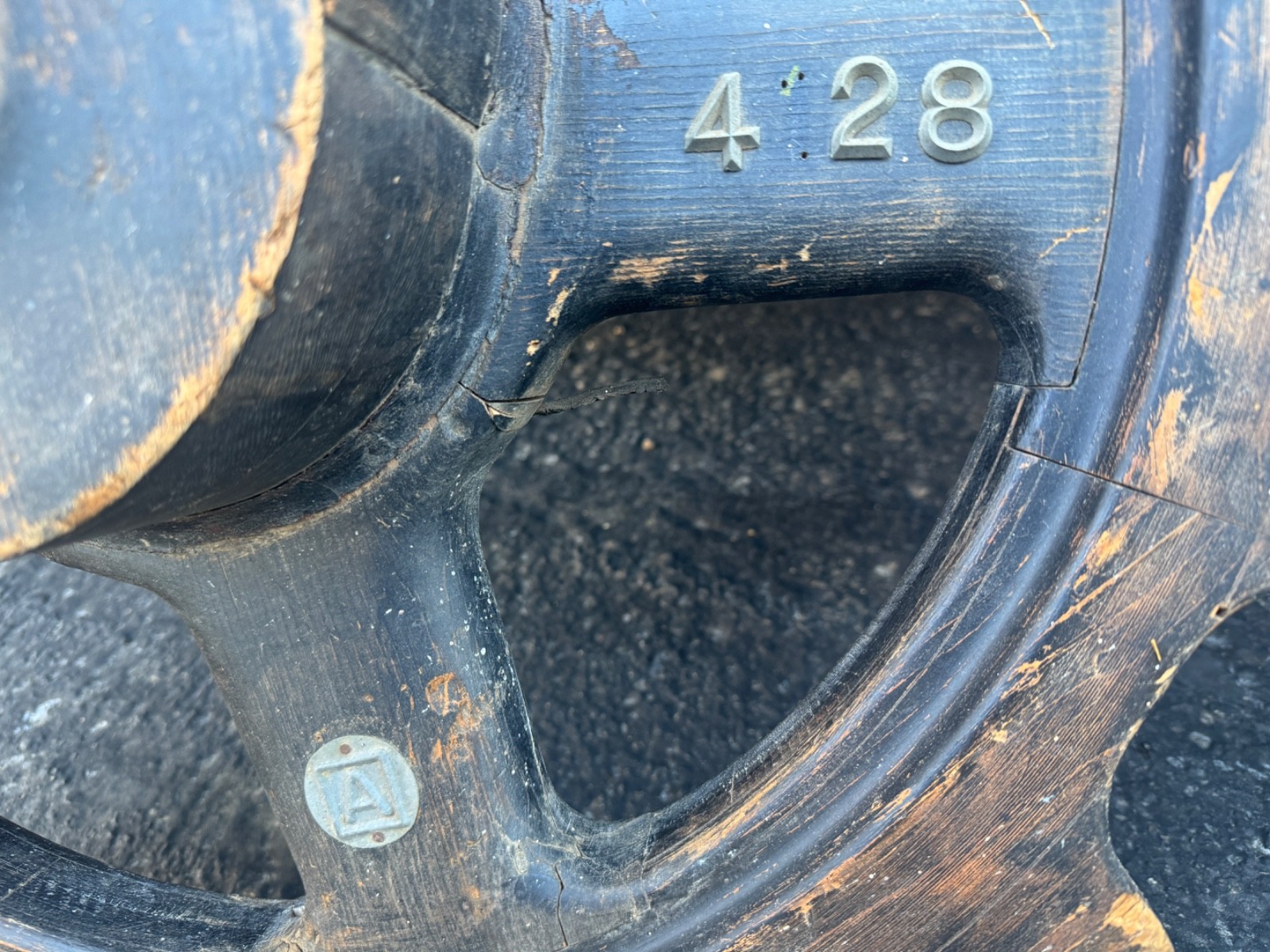 3 Antique Wooden Foundry Mold Patterns / Gears COLTON SLOVER MTN Portland Cement