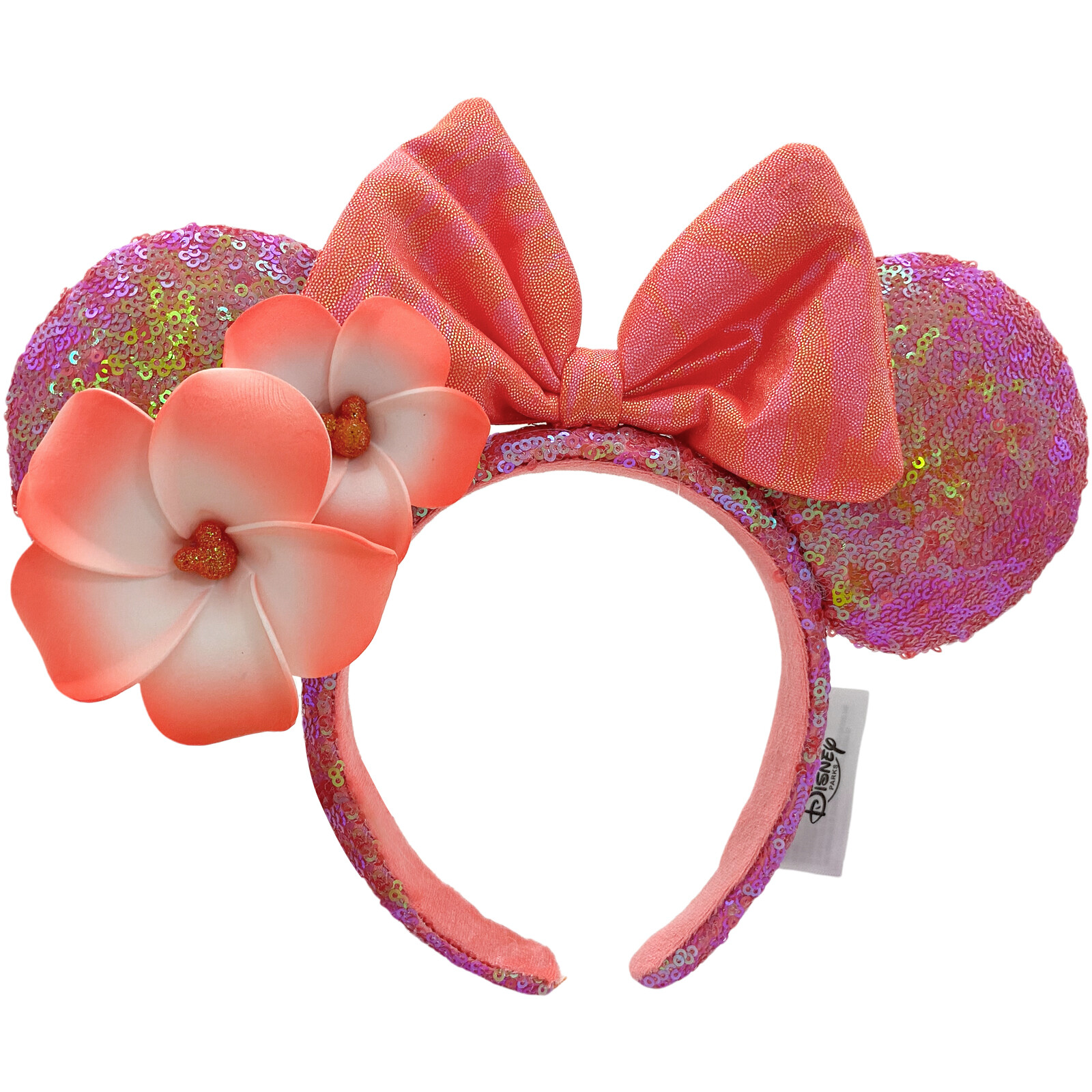 Orange Plumeria Exclusive Aulani Hawaii Disney-Parks Minnie Ears Bow Headband
