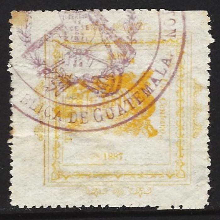GUATEMALA 1888 ISGC R61 FISCAL REVENUE  USED