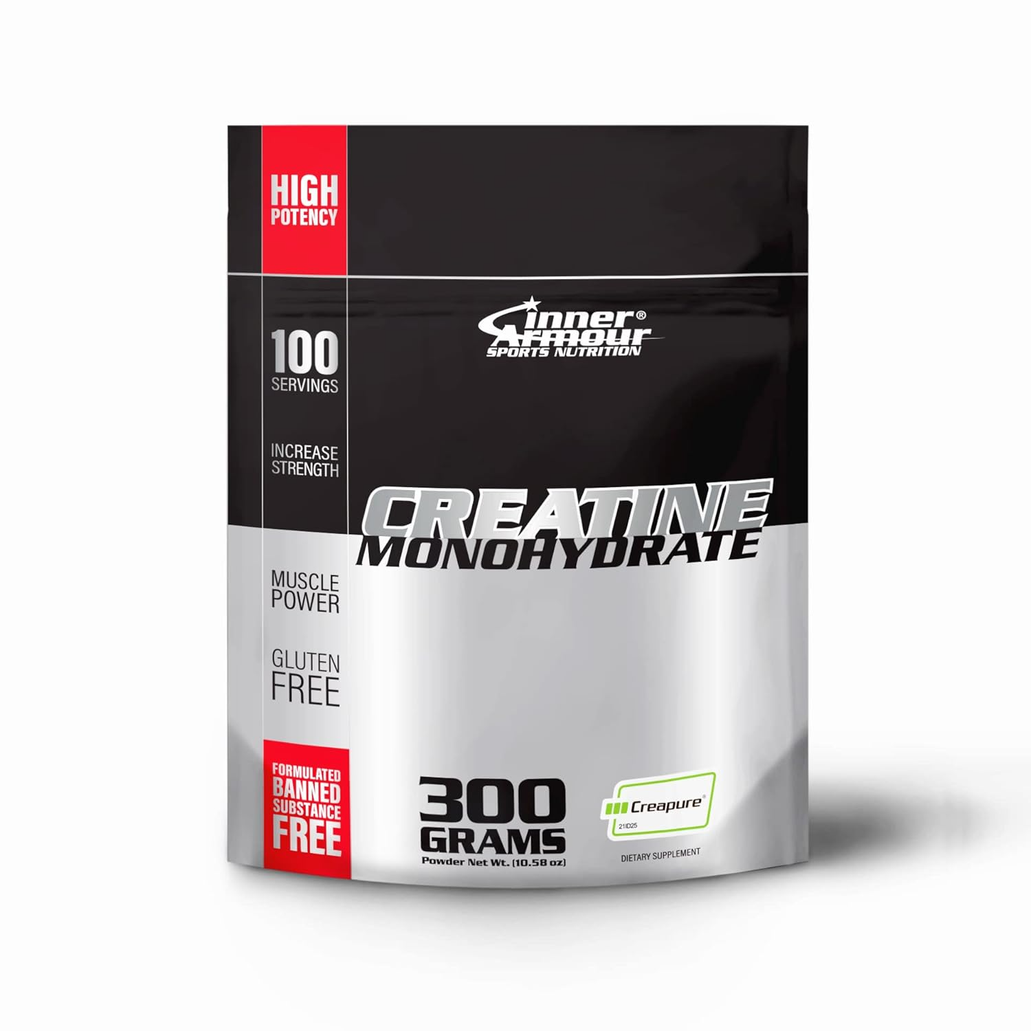 INNER ARMOUR CREATINE MONOHYDRATE Creapure 300g 100 Servings Increase Strength