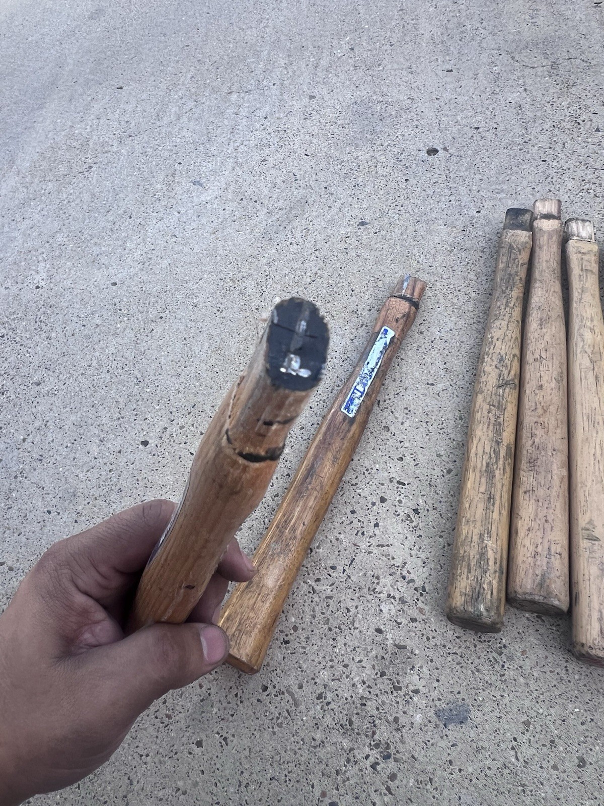 LOT of 4 Used Vaughan 12-14in Handles, Wood Turning, Repurposing, Crafting