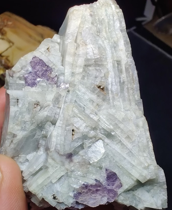 Nice Platy Layers of Blue Cleavelandite var. Albite w/ Lepidolite-Very Aesthetic