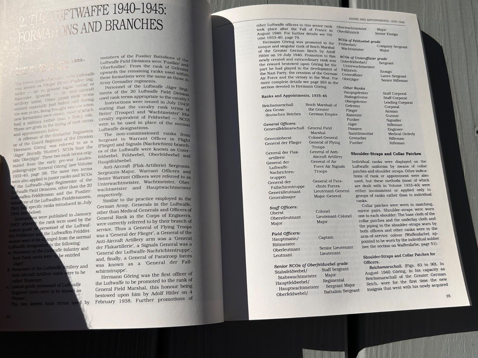 Uniforms And Insignia of the Luftwaffe Volume 2 1940-1945 Brian Davis 320 Pages