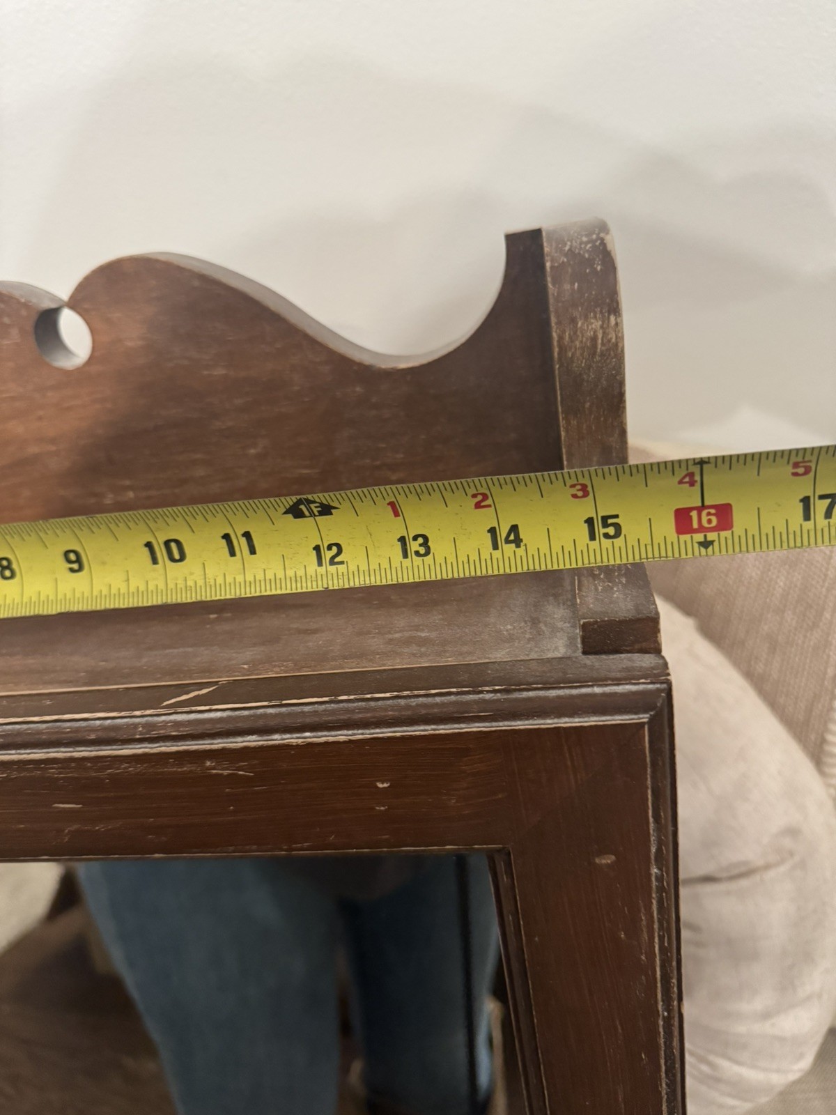 RARE Antique 1900s Hand Made Medicine Cabinet Mirror and towel bar