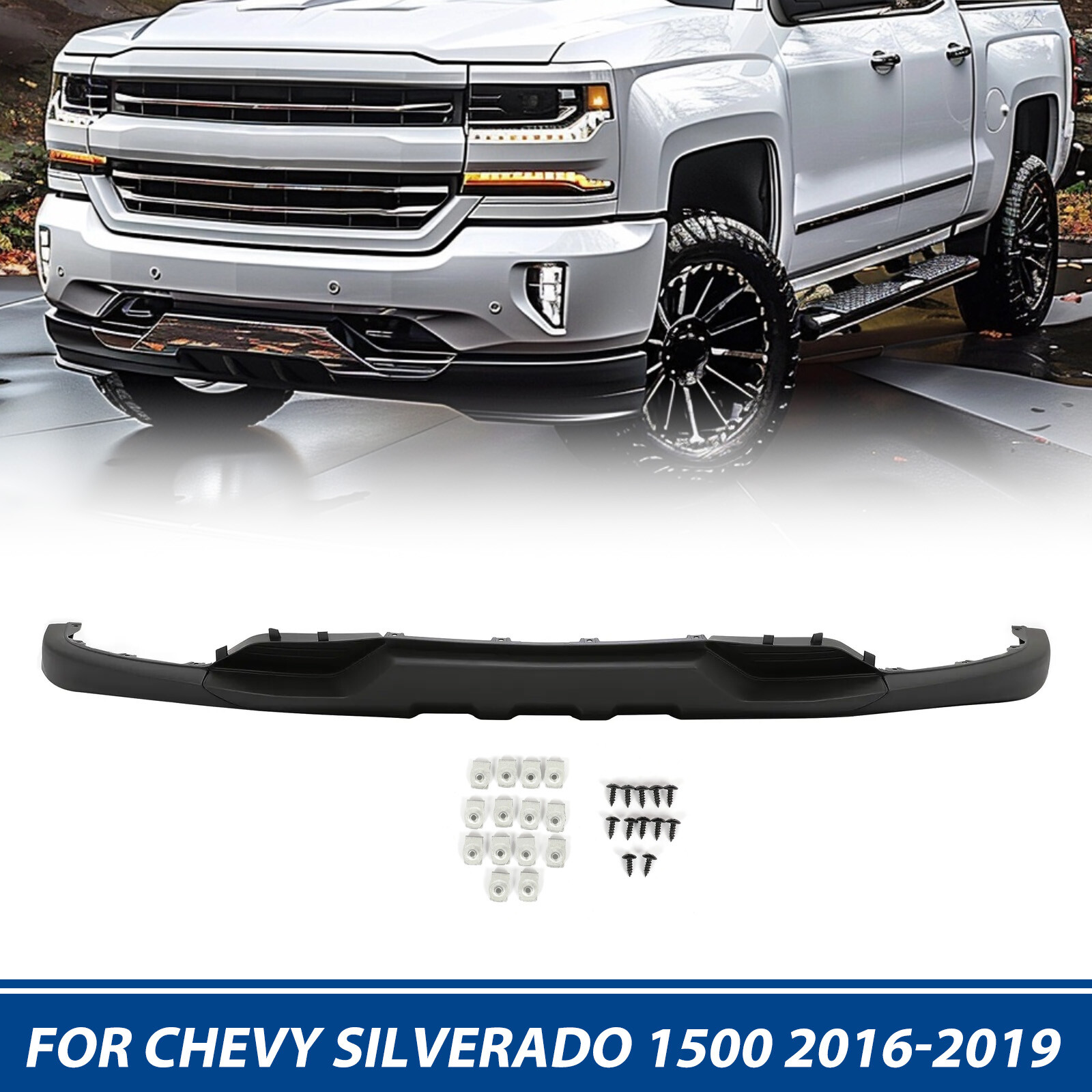 For Chevy Silverado 1500/1500 LD 16 17 18 19 Front Lower Valance Air Deflector