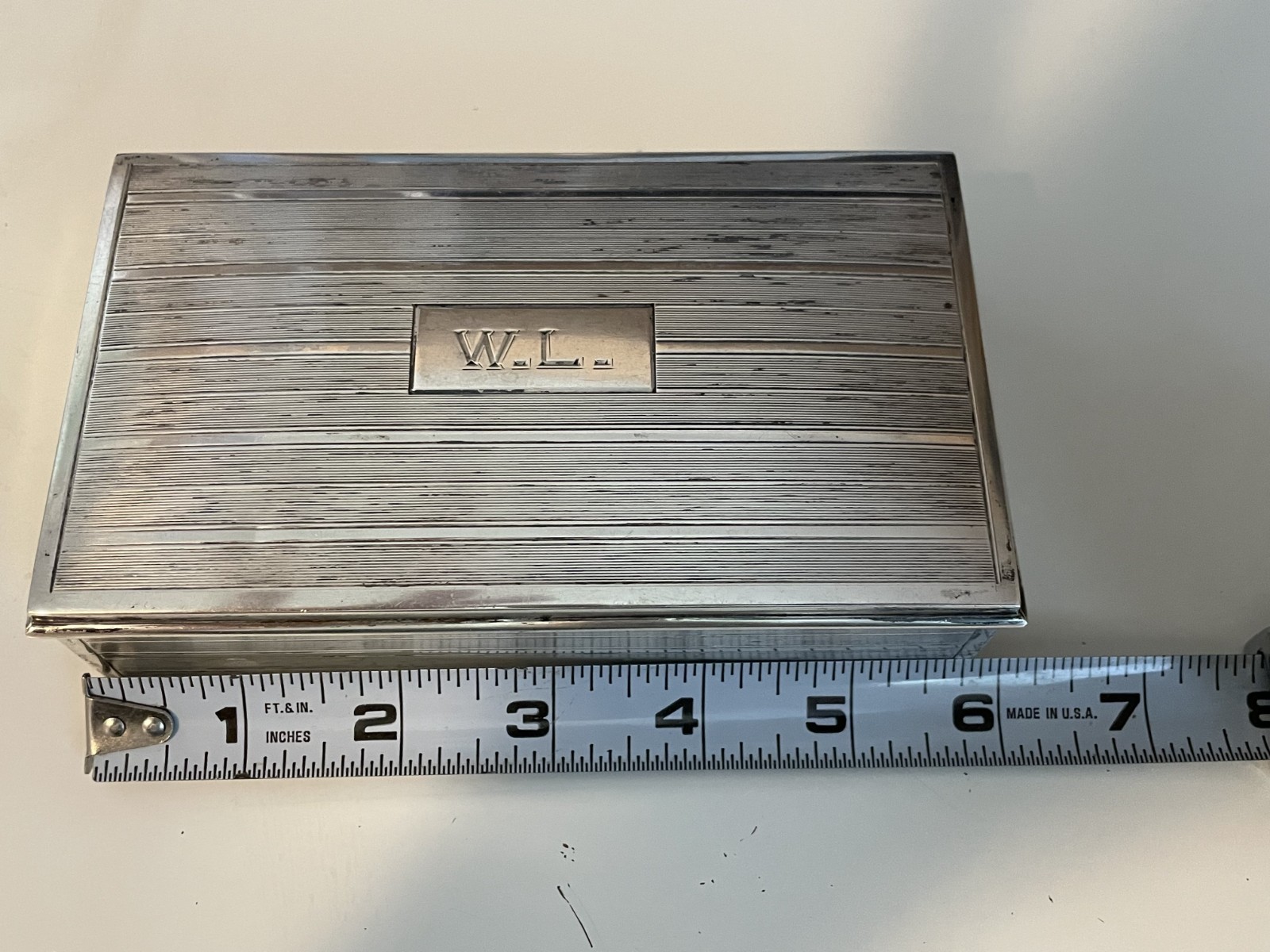 Ahrendt & Kautzman Sterling Silver Box c1920 Gilt Interior Wood Lined