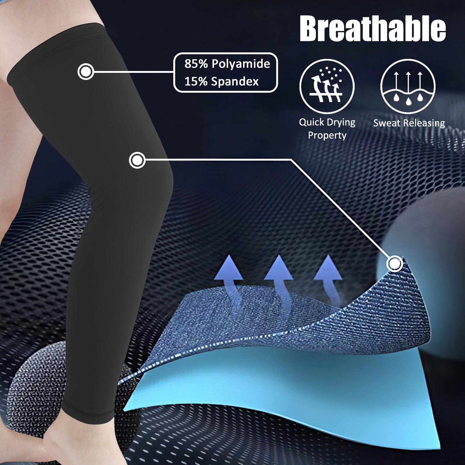 Thigh High Compression Stockings - Leg Support & Pain Relief for Men & Women USA