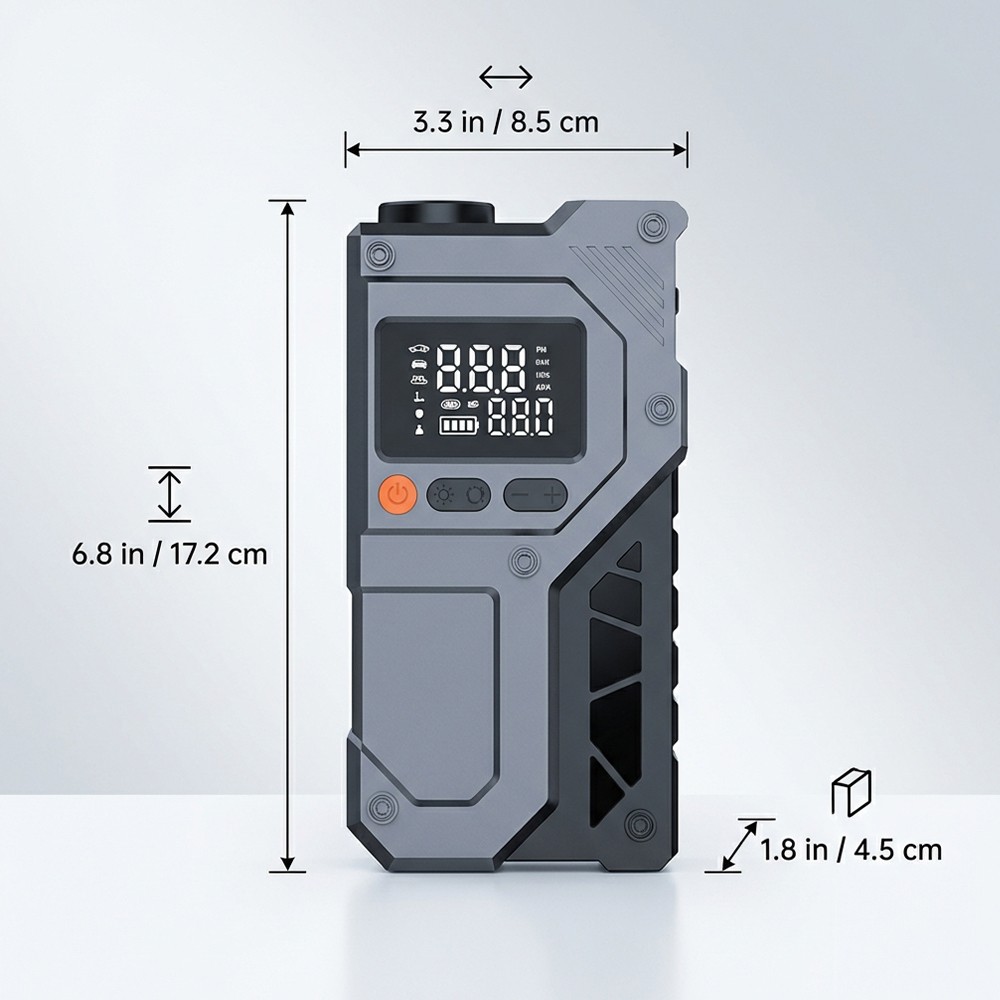 99800mAh Car Jump Starter Booster Jumper Box Tire Inflator Compressor Air Pump