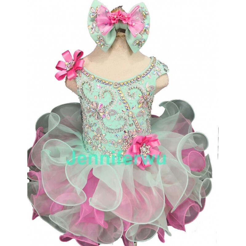 Jenniferwu New Born Baby Girls Short Cupcake Pageant Dresses Princess Dress