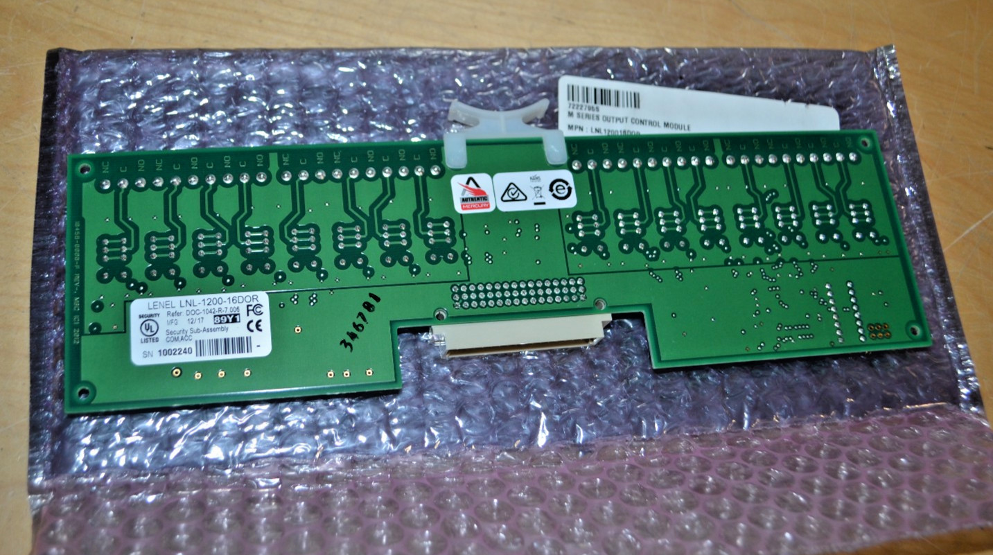Lenel ~ LNL-1200-16DOR ~ LNL-1200 2 VDC 16 Relay Output Control Module ~ (p)