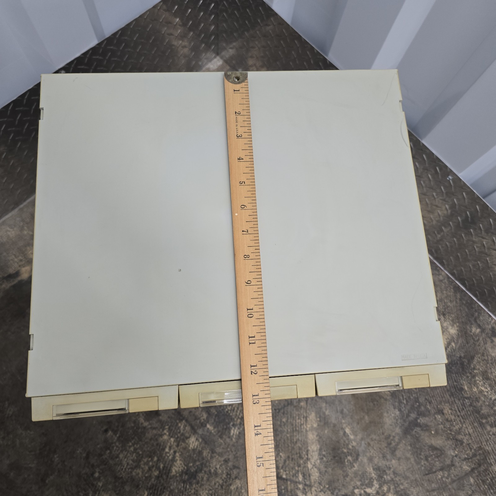 Exponent Vintage 9 Drawer Media Storage 3.5" & 5.25" Floppy Disk 1988 Italy