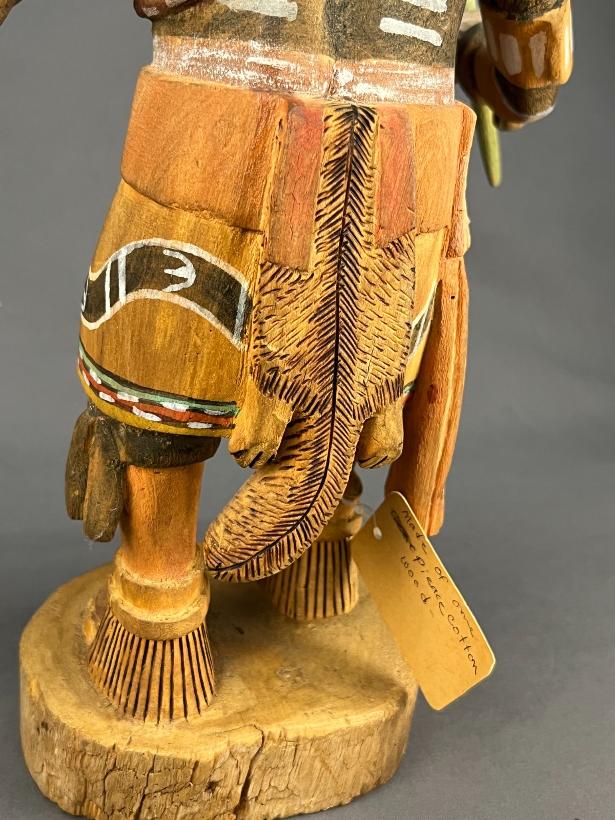 Vtg Hand-Carved 13" Hopi Kachina Doll ZUNI RATTLE SNAKE by Everett Tawahongva