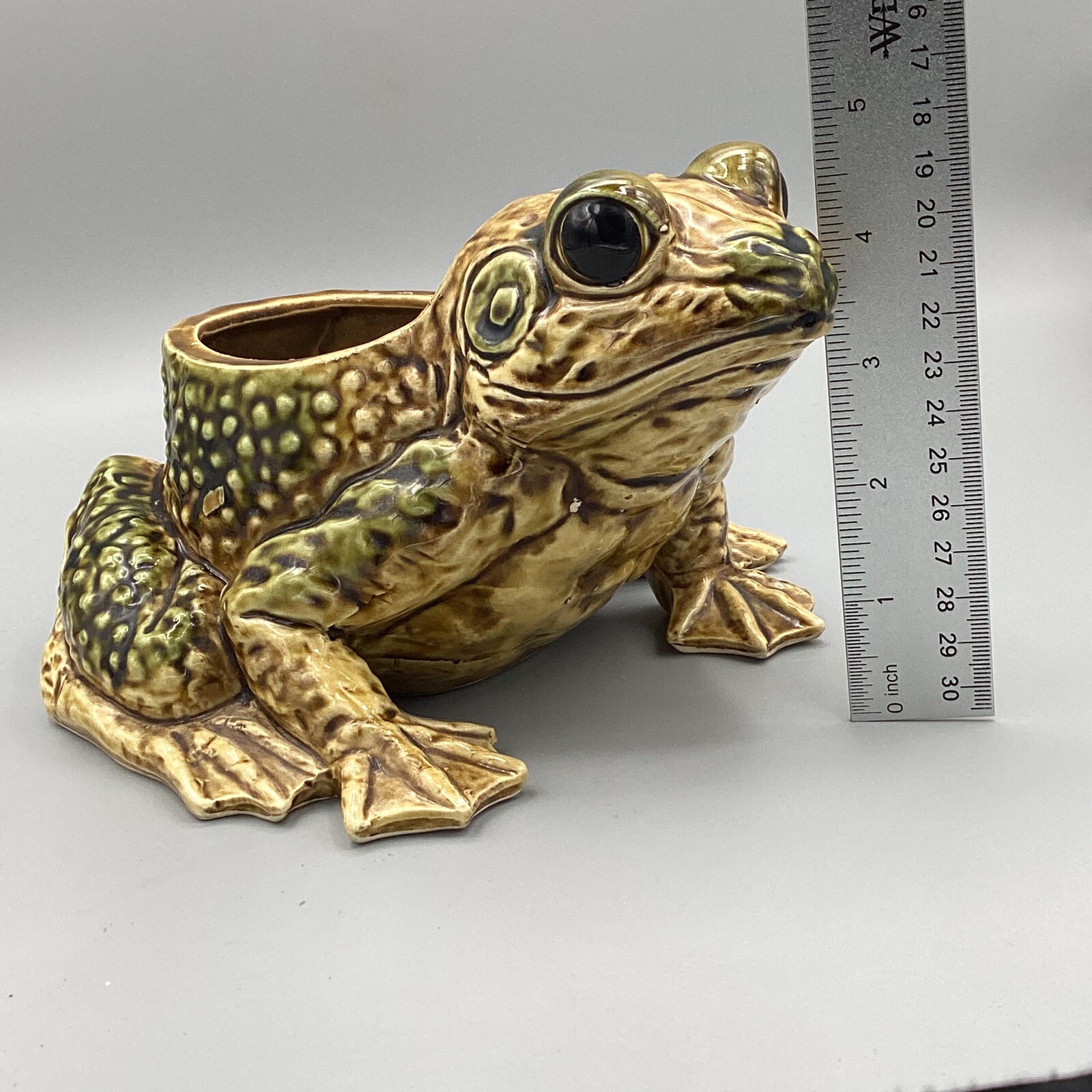 Vintage Frog Toad Art Ceramic Planter for Garden Home Decor