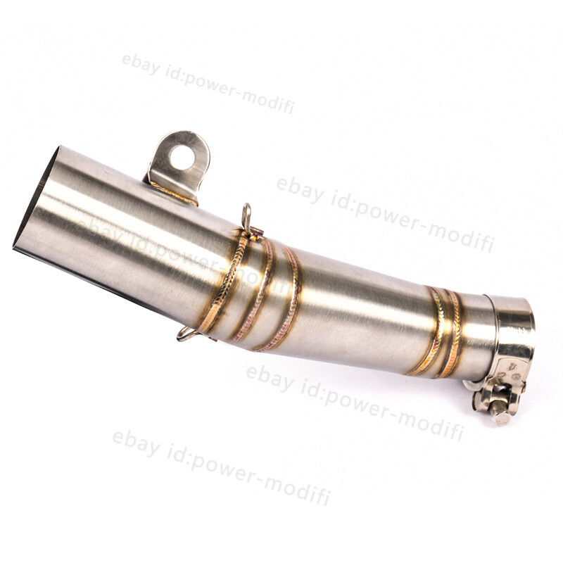 For Yamaha YZF R6 2006-2024 Slip On Exhaust System Mid Pipe 60mm Carbon Muffler