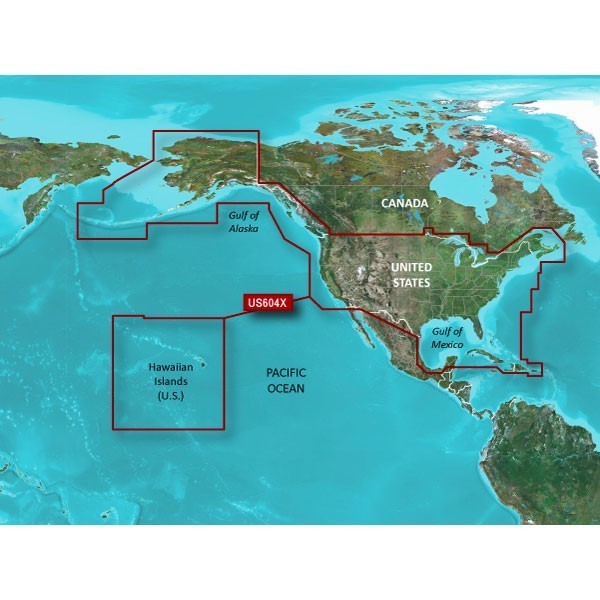 Garmin BlueChart g3 US All and Canadian West Coast Card HXUS604X 010-C1018-20