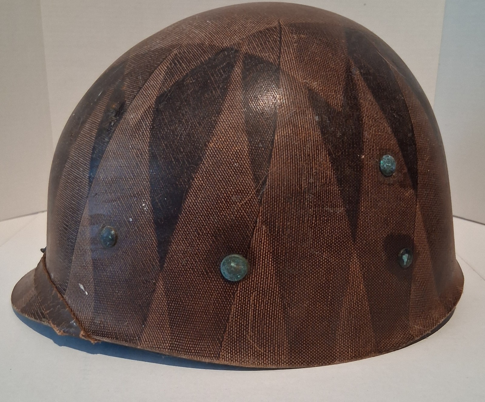 US Army M-1 Combat Helmet Liner Brown Military 1950s Korean War Era Vintage Old