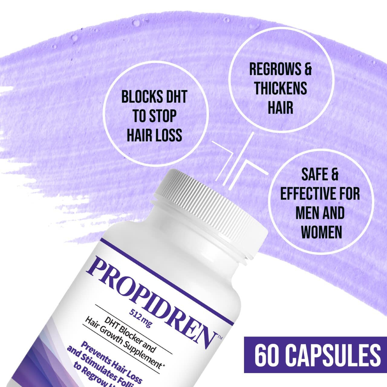 Propidren by HairGenics - DHT Blocker with Saw Palmetto To Prevent Hair Loss