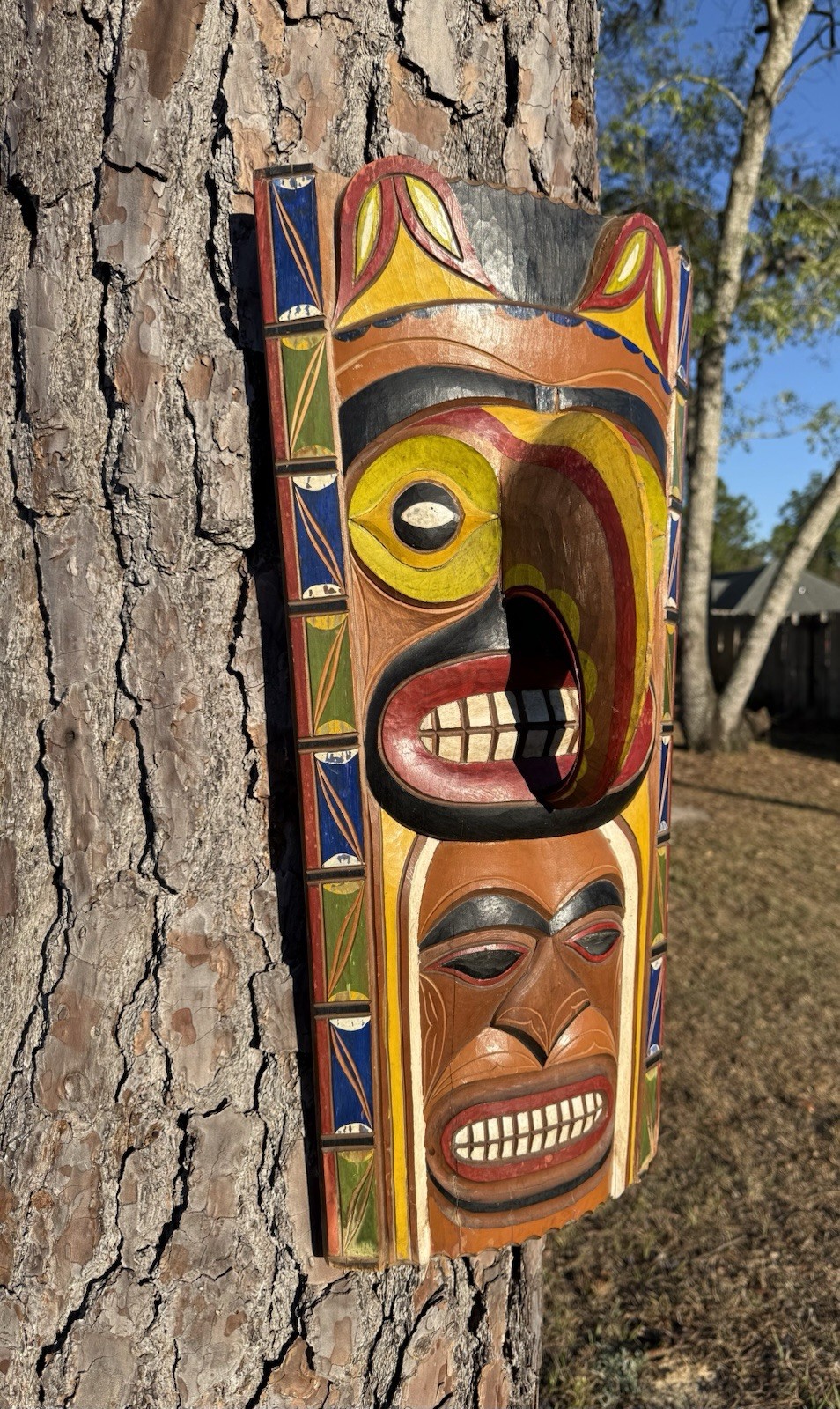 Northwest Coast OLD Large Carved Cedar Panel