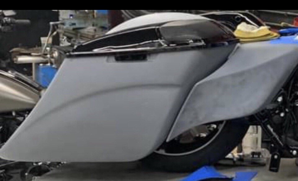 7.5" Stretched Saddle Bags Rear Fender Side Cover Fit For Harley Touring 2009-23