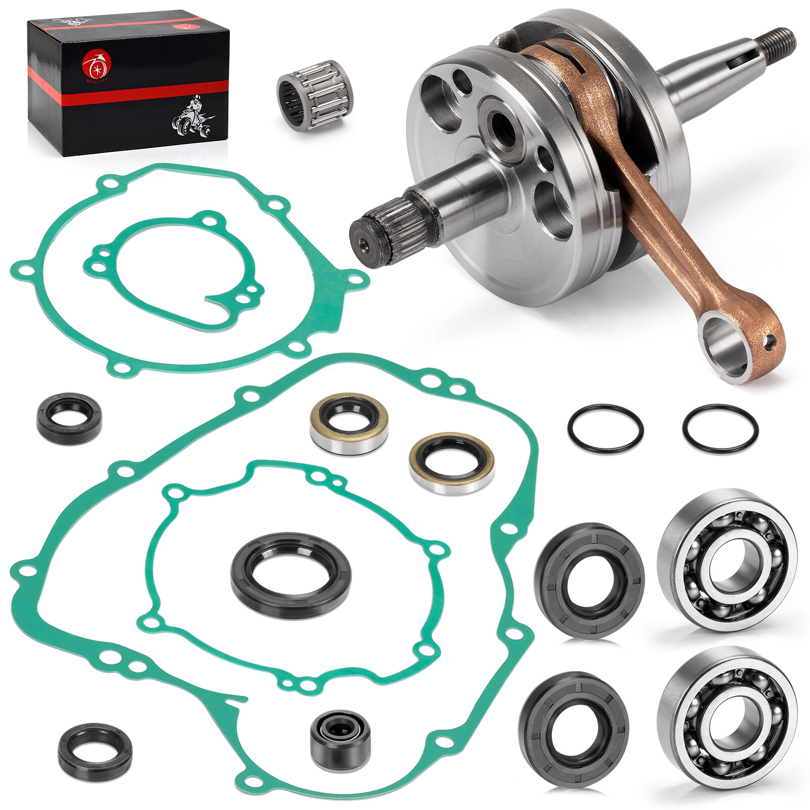 ENGINE REBUILD KIT, CRANKSHAFT, BEARING, GASKETS For KAWASAKI KX80 KX85 KX100