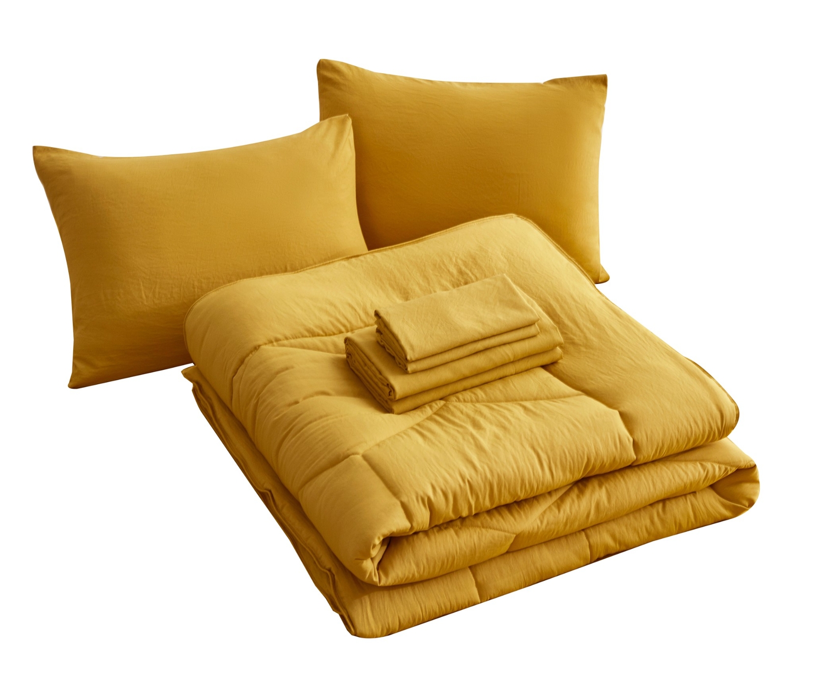 Chezmoi Collection Piper Bed in a Bag Honeycomb Quilted Comforter Set and Sheets