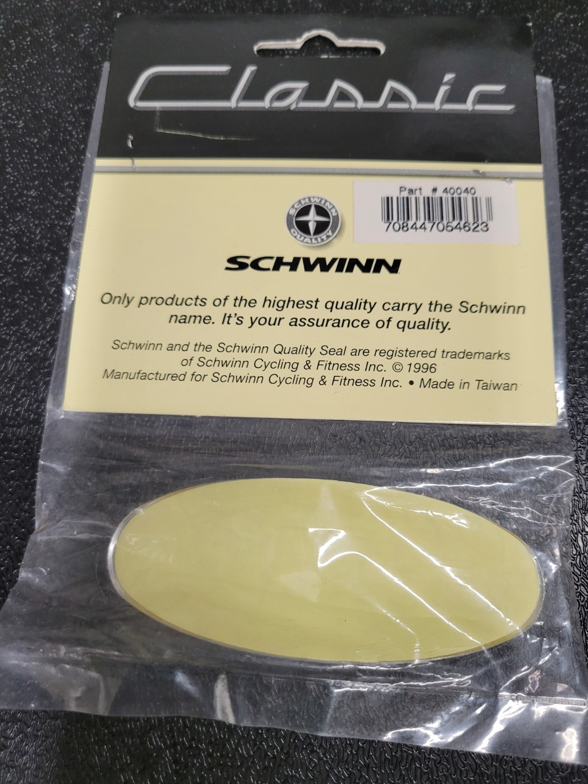 Schwinn head badge stick on NOS