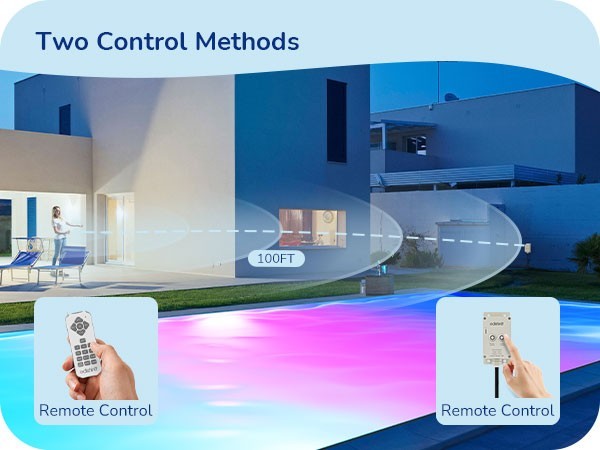 EDISHINE 12V LED Pool Lights for Inground Pool RGBW Dynamic Effects Waterproof