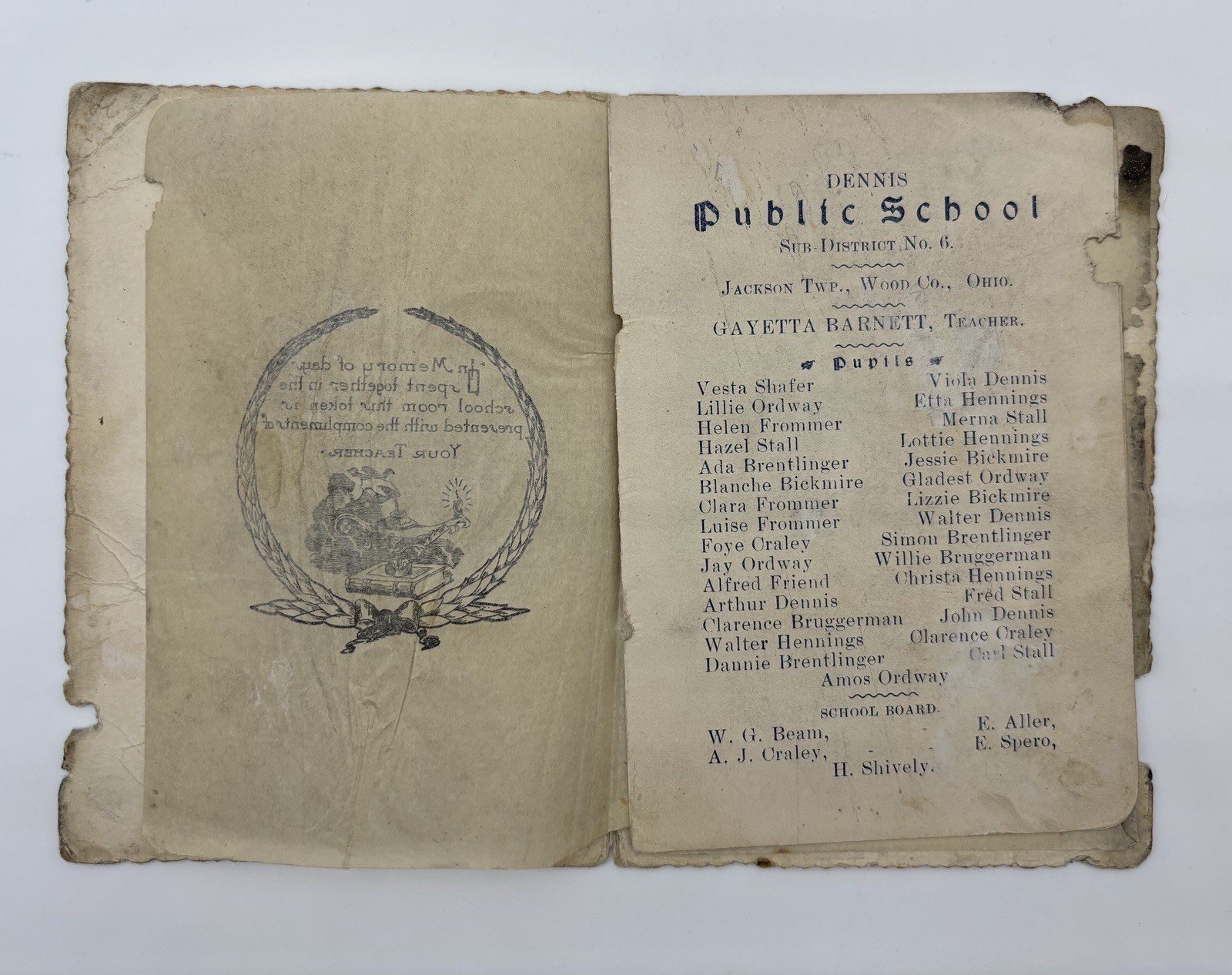 Antique 1905 1907 1908 School Souvenir Booklets Ohio Photos Student Names Lot
