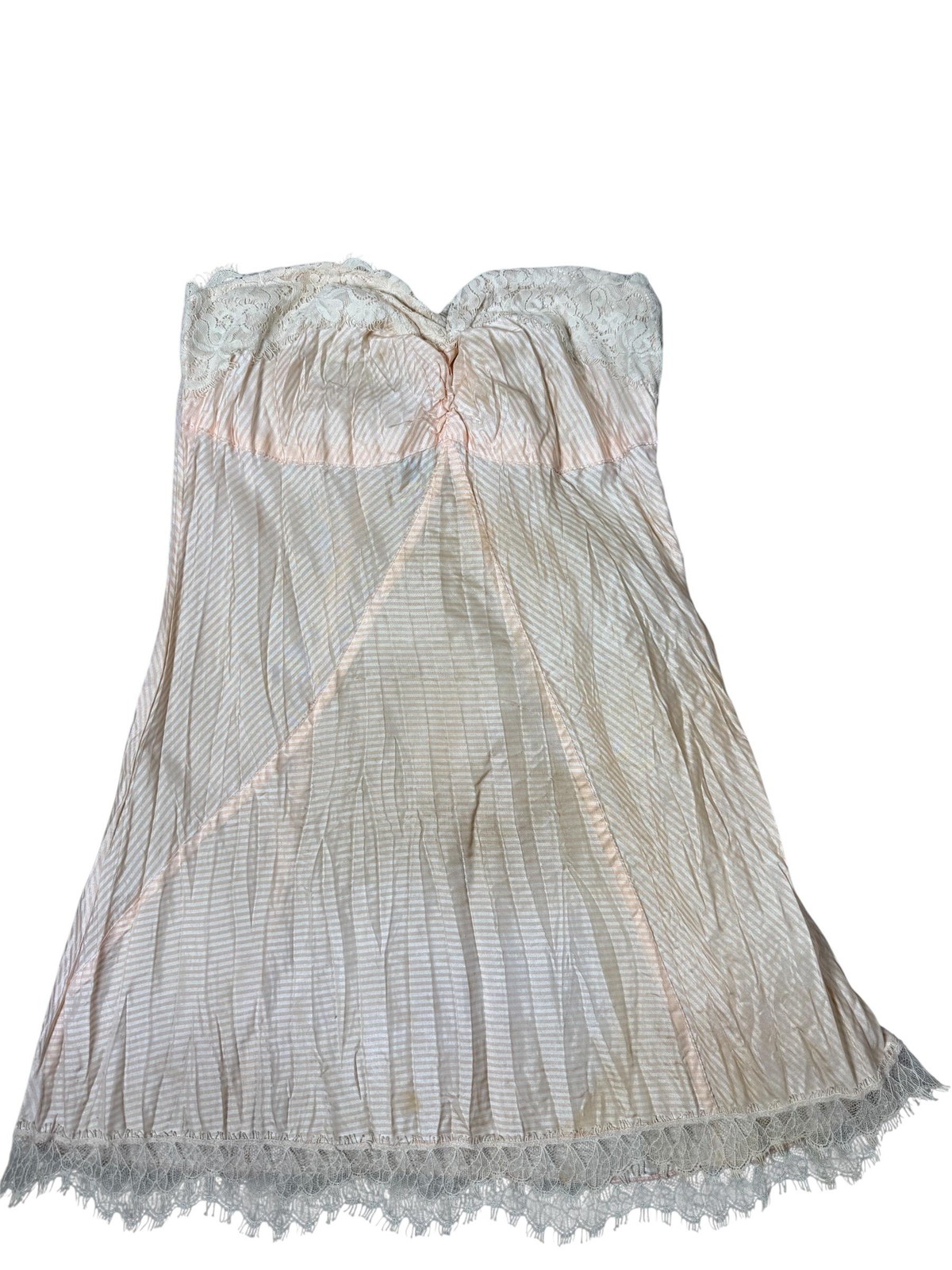 Vintage Sheer Babydoll Camisole Womens Size 2 White Lace Trim USA Y2K