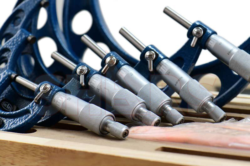 SHARS 0-6" SOLID METAL FRAME MICROMETER SET NEW R}