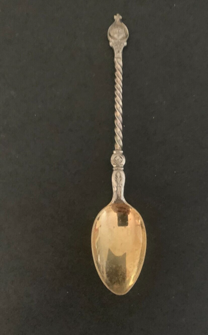 Antique Sterling Silver Set 12 box demitasse spoons Germany 13 mythic portraits