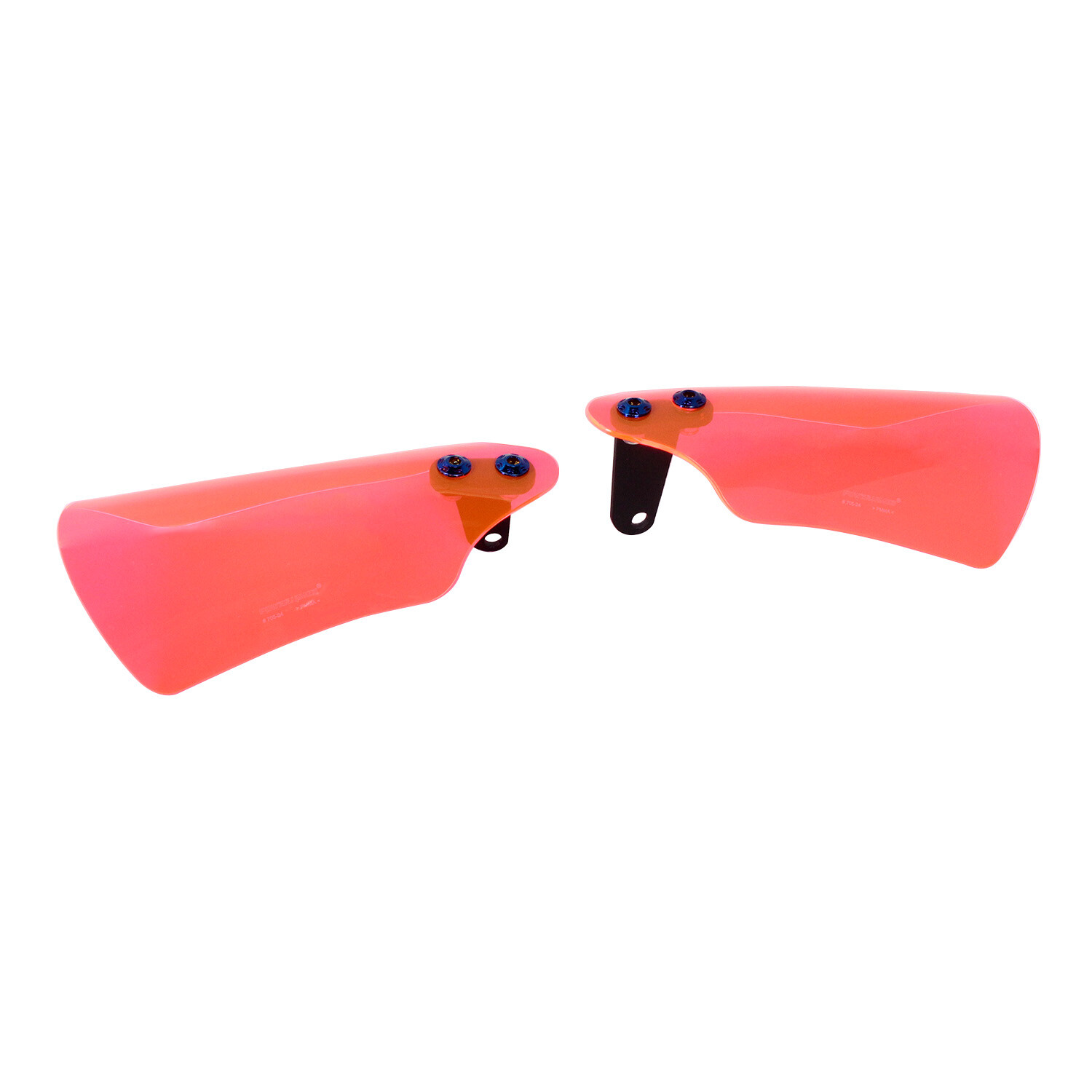 Pink Acrylic Hand Grips Guard Air Deflector on Rear Mirrors Fits Softail Dyna
